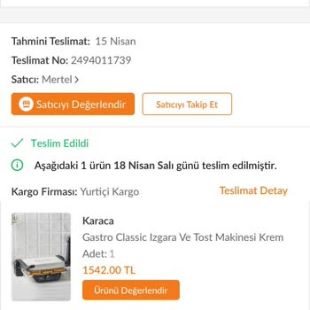 Trendyol Mertel Karaca Castro Classic Tost Makinesi Kusurlu Ürün