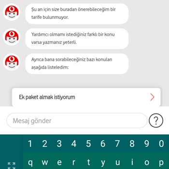 Vodafone Geçebileceğim Tarife Bulunmuyor.
