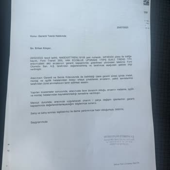 Ford'un Arızalı Aküyü Garantiden Değişmemesi (Şarj Tutmayan)