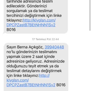 Kolay Gelsin Kargo Teslim Edilememesi