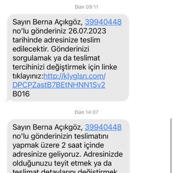 Kolay Gelsin Kargo Teslim Edilememesi