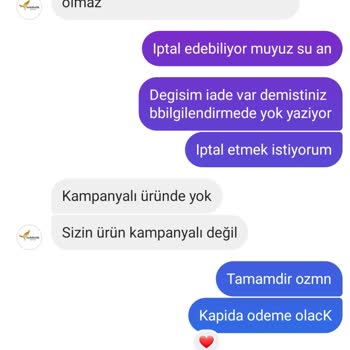 Seda Butik(Instagram) Ürünümü İade Etmek İstiyorum