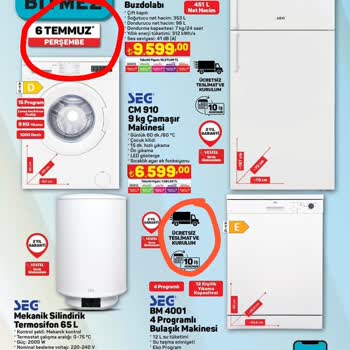 A101'den Aldığım SEG BM 4001 Marka Bulaşık Makinesi Gelmedi