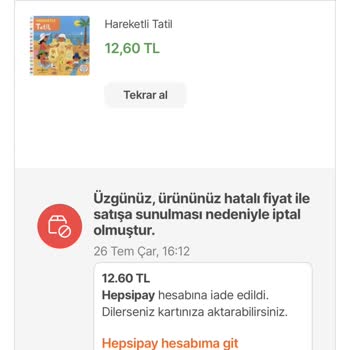 Kitap Abi Hepsiburada Haksız Bir Şekilde Siparişimi İptal Etti