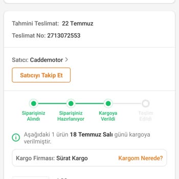 Trendyol Kask Vizörü Siparişinin 10 Gündür Gelmemesi