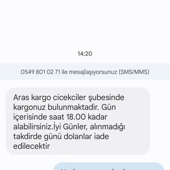 Aras Kargo Yalova-Çiçekçiler Şubesi Kargoları Teslim Etmiyor.