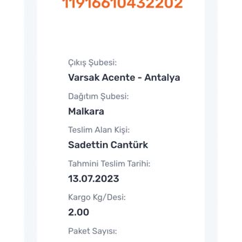 Sürat Kargo Tekirdağ- Malkara Şubesi Telefonları Açmıyor