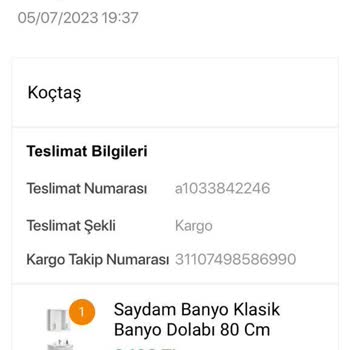Koçtaş Ürün Teslim Etmiyor