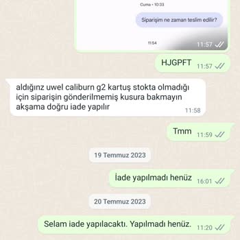 Puffbartr Ürünler Teslim Edilmedi. İade Yapılacaktı, Yapılmadı.