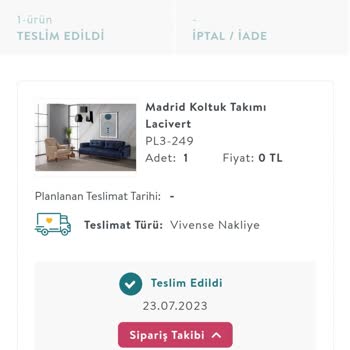 Vivense Ürünün Teslim Edilmemesi