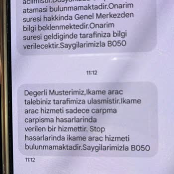 Unico Sigorta İkame Araç Talebi
