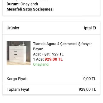 A101 Sipariş Durumunu Ve Özet Talebi