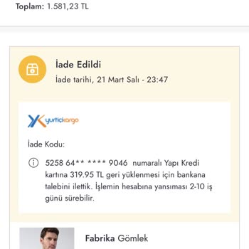 Boyner Aldığım Ürün Gönderilmedi İadem Yapılmadı