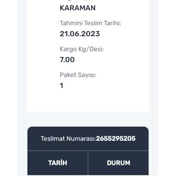 Aras Kargo Kargom Elime Ulaşmadı