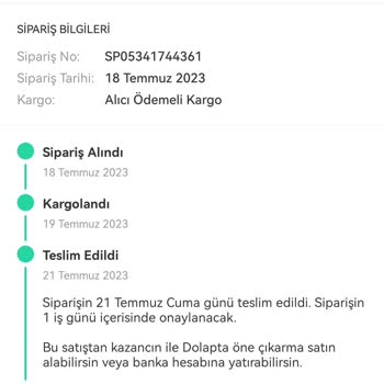 Dolap Ücret Hesabıma Aktarmıyor