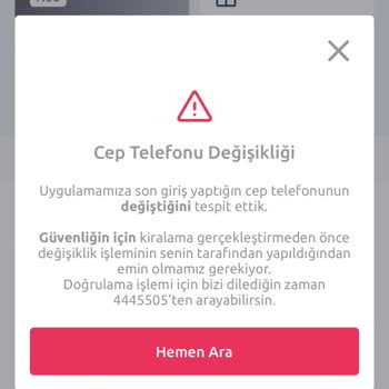 TikTak Kirala Cep Telefonu Değişikliği Nedeniyle Hesabım Pasife Alındı