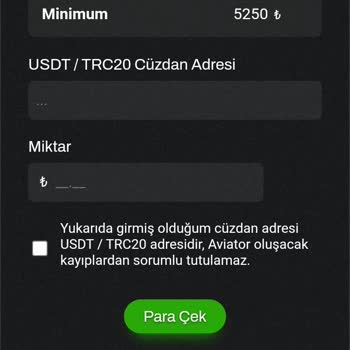 Aviator Plus Çekim Talebi Olmadı