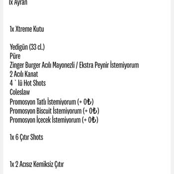 KFC Para İadesi Yapmıyor