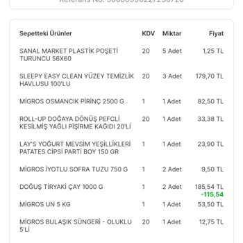 Migros Sanal Market Eksik Ürün Gönderdi