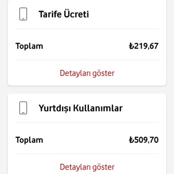 Vodafone Yurt Dışında Olmadığım Halde Fatura Yolluyor.