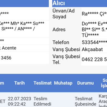 Sürat Kargo'nun Kötü Hizmeti