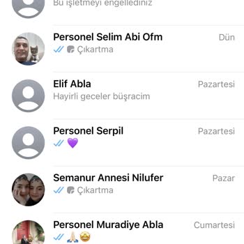 WhatsApp'a Gelen Mesaj