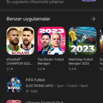 Konami Efootball23 Samsung A13 Yüklenmiyor