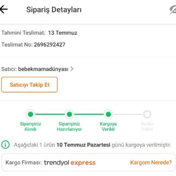 Trendyol Siparişim 2 Haftadır Kargoda Görünüyor