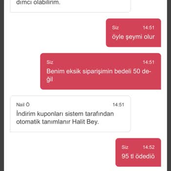 Yemeksepeti Yemek Siparişim Eksik Geldi Tam Ödeme Aldılar