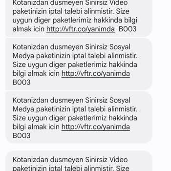 Vodafone Yanımda Sınırsız Aylık Youtube.com Video Paketi Sorunu