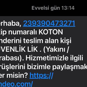 Sendeo Koton Gönderimi Kaybetti Ve Sorunla İlgilenmiyor