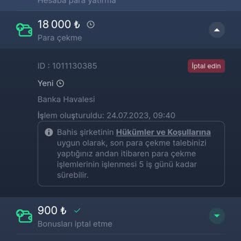 7Slots Kazandığım Para Yatmadı.