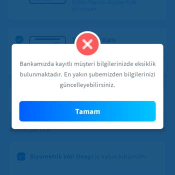 Halkbank Mobil Uygulama Eksik Bilgiler