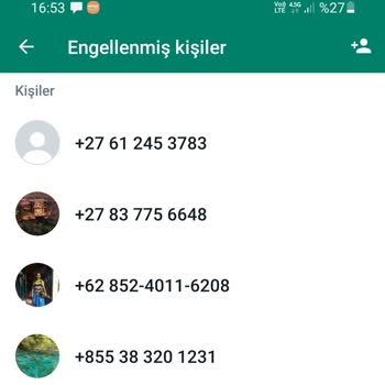 WhatsApp Hesabıma Gelen Yabancı Numaralı Mesajlar Ve Aramalar