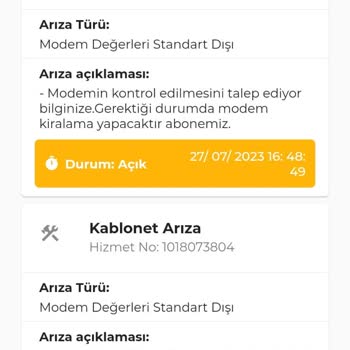 Kablo Net Giderilemeyen Arıza Ve Sorunu Anlamayan Müşteri Hizmetleri