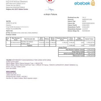 Ebebek Ürün Gönderimi Hk