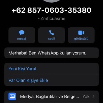 WhatsApp 62 Yabacı Numara