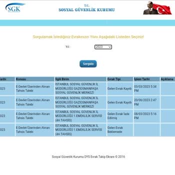 SGK 03.03.2023 Tarihinde Yapılan Emeklilik Başvurusu