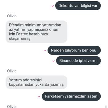 Fastex Hesabıma Para Yatırdım Kabul Etmedi