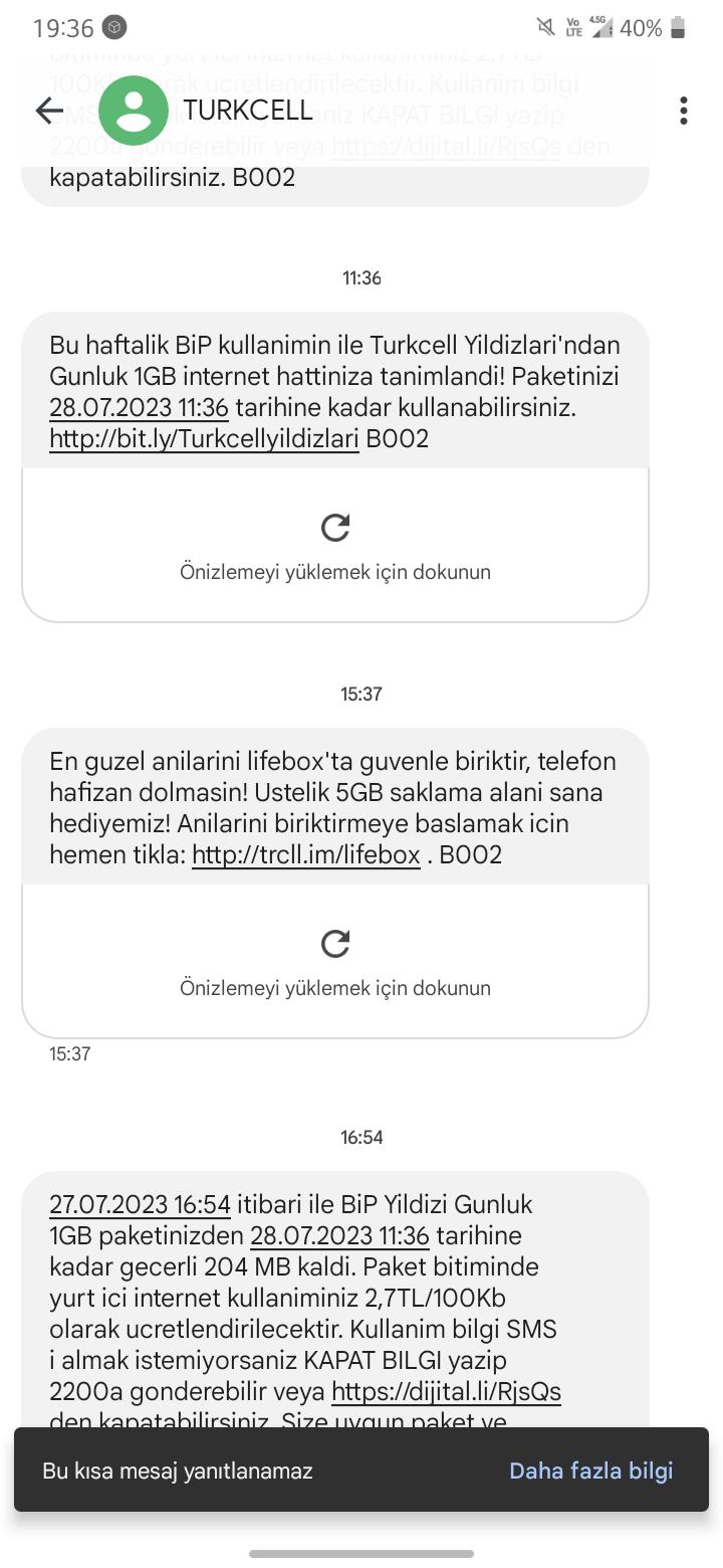 Turkcell Lifebox Gb Vermedi Hatt Ma Y Klenmedi Ikayetvar