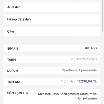 Bolkur AVM Dyson Ürünü Göndermiyor