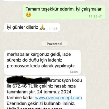 Oven Concept Ücret İade Etmeyip Yanlış Yönlendiriyor