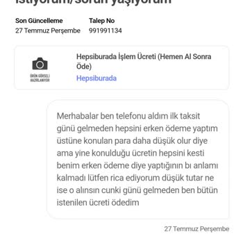 Hepsipay İle Yapılan Telefon Ödemesinde Faiz Sorunu