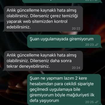 Carrefour SA Hesabımdan 2 Kere Para Çekildi Sipariş Oluşmadı