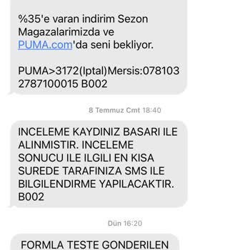 Puma Üretim Hatalı Ürün