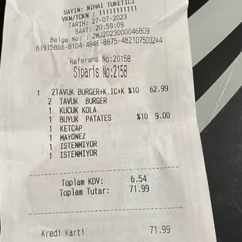 Burger King Yanlış Ürün Teslimi