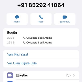 WhatsApp Arama Şikayeti