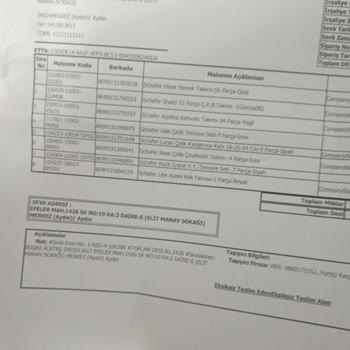 Yurtiçi Kargo Eksik Ürün Getirdi