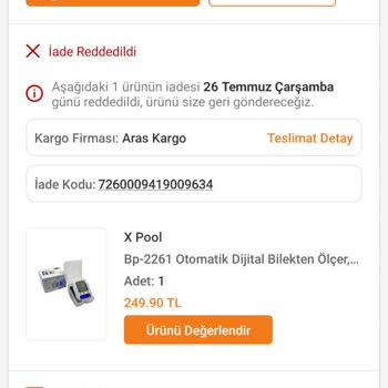 Trendyol İade Talebimi Gerçekleştirmedi