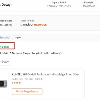 Trendyol Express Başka İl ve İlçede Siparişim Teslim Etti